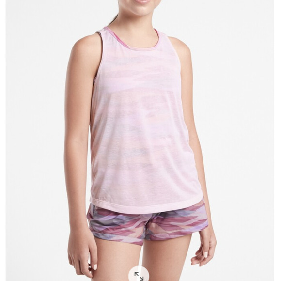 ATHLETA GIRL Double the Fun Tank, Pink and Purple Camo,‎  SZ XXL 16 - Picture 1 of 7